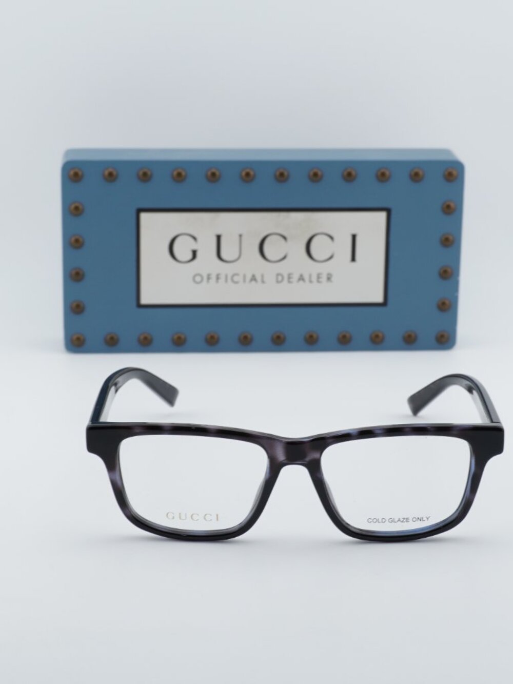 Gucci GG1987O 003 Square Eyeglasses - Dark Grey Havana - Picture 2 of 10